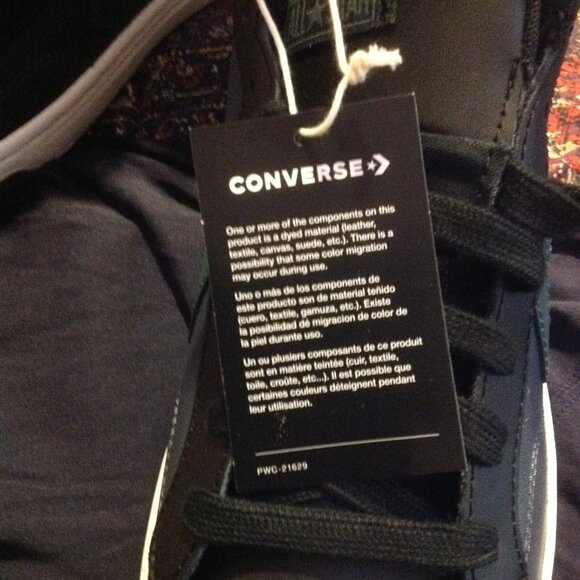 Converse Men's Pro Blaze Black & Blue Leather & Suede Mid Sneakers -11.5 - NIB - Picture 6 of 11